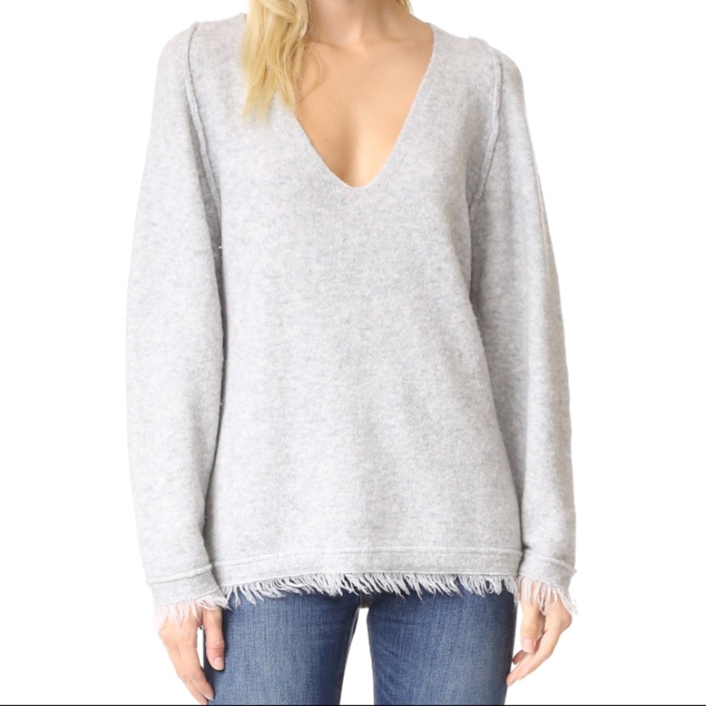 Free People, grey sweater, XS, oversized